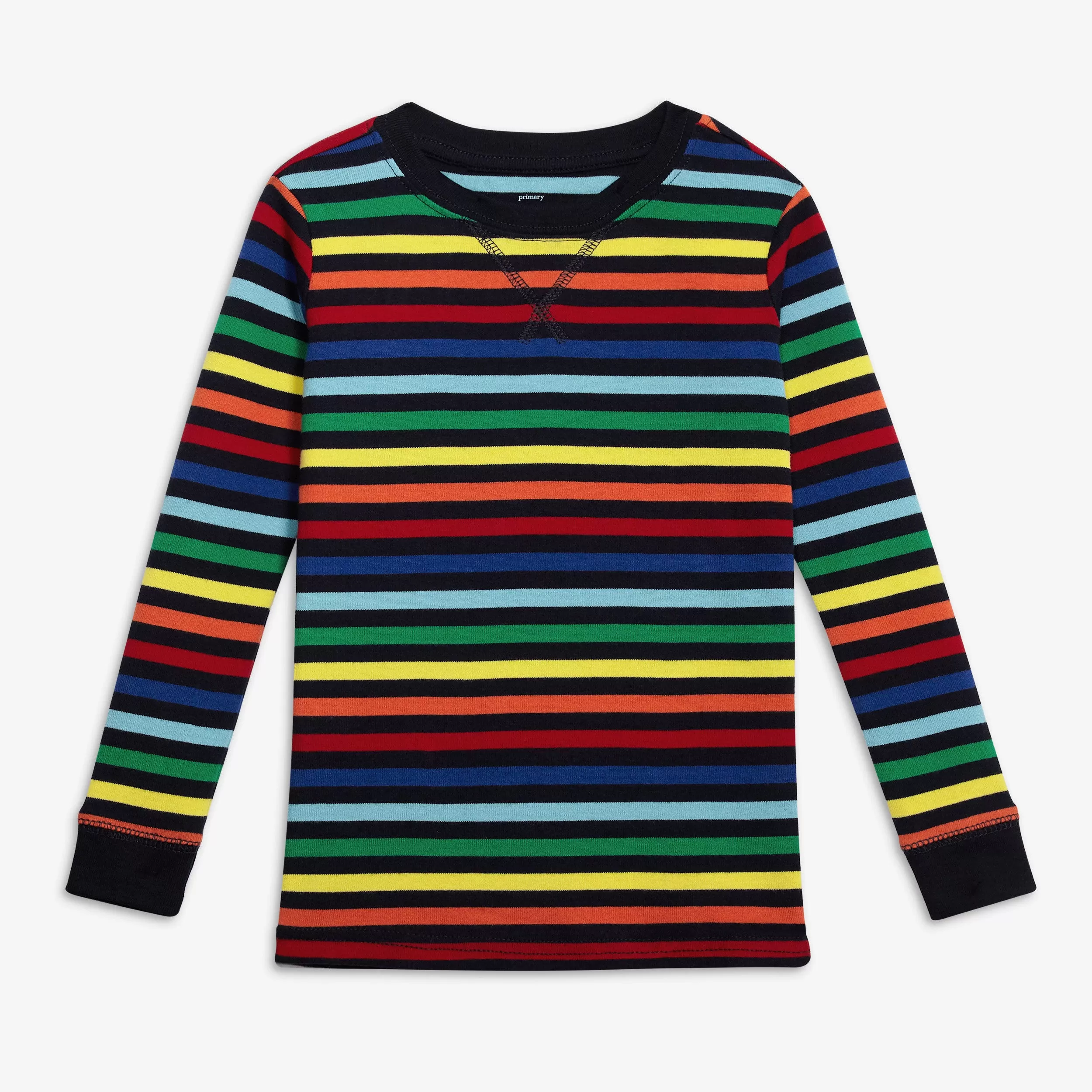 Clearance kids organic pj top in rainbow