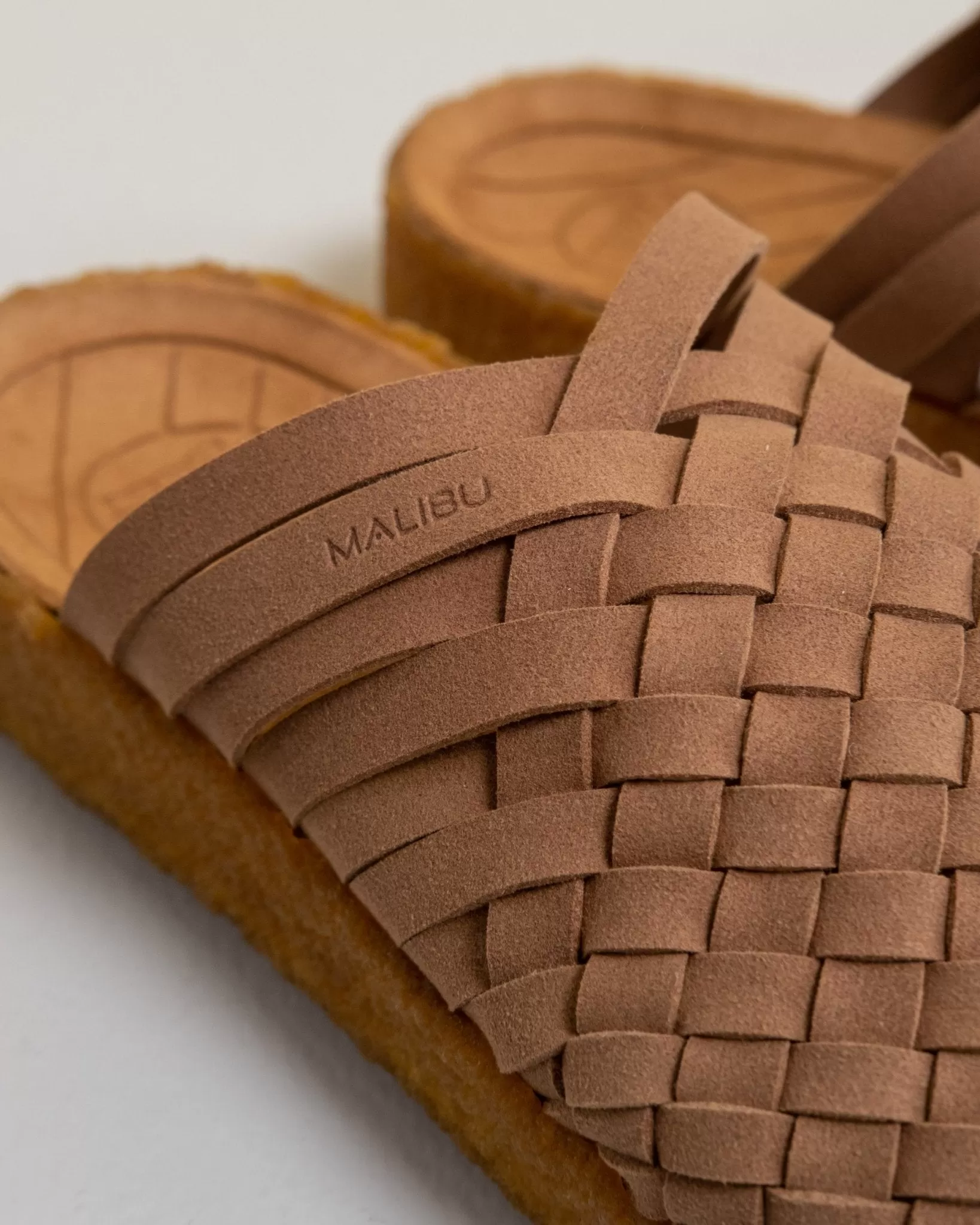 Colony Suede/Vegan Leather Crepe Gum Sandals Walnut/Tan