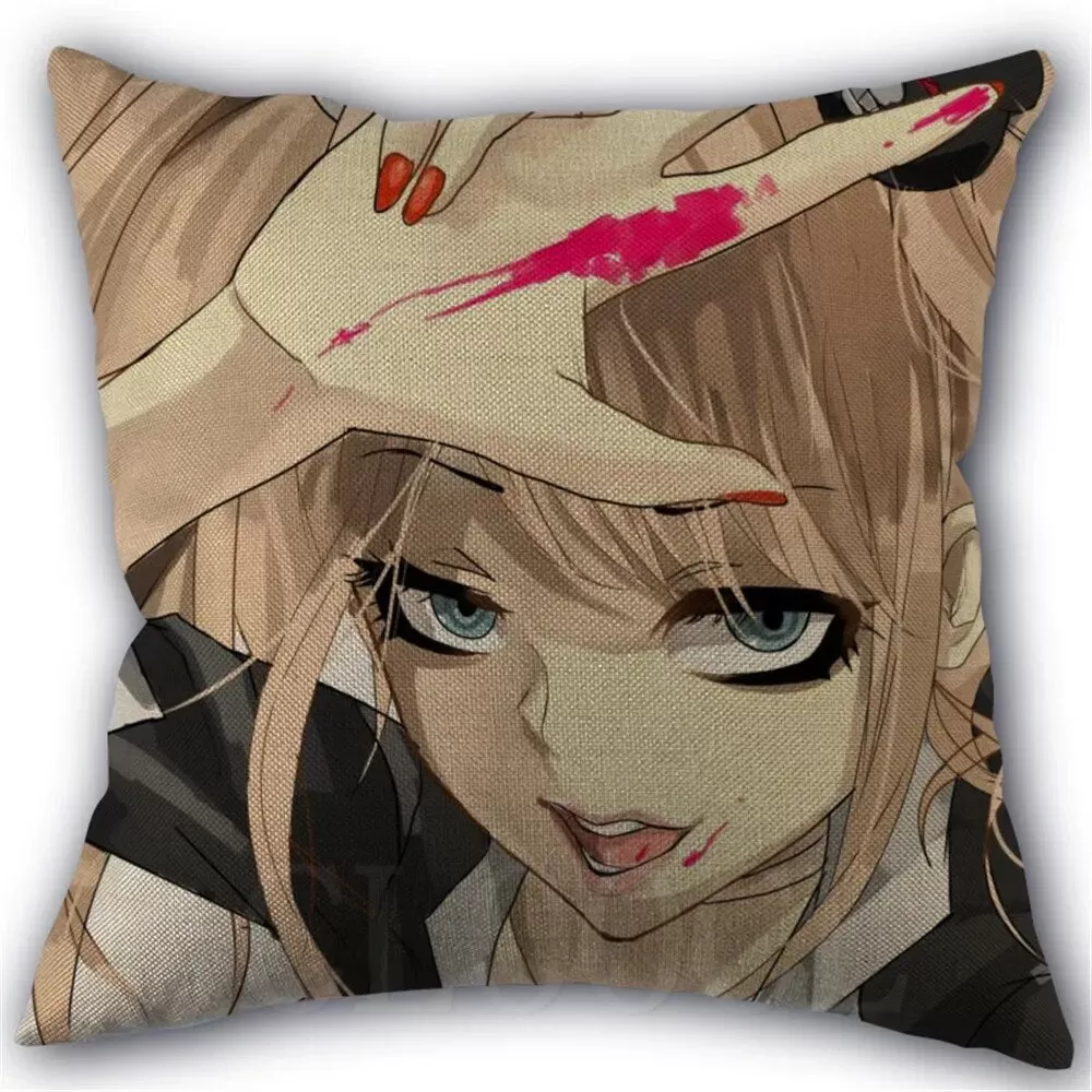 Danganronpa Anime Boy Girls Printed Soft Plush Pillowcase Polyester Cushion Cover Wedding Decorative Pillow Cover