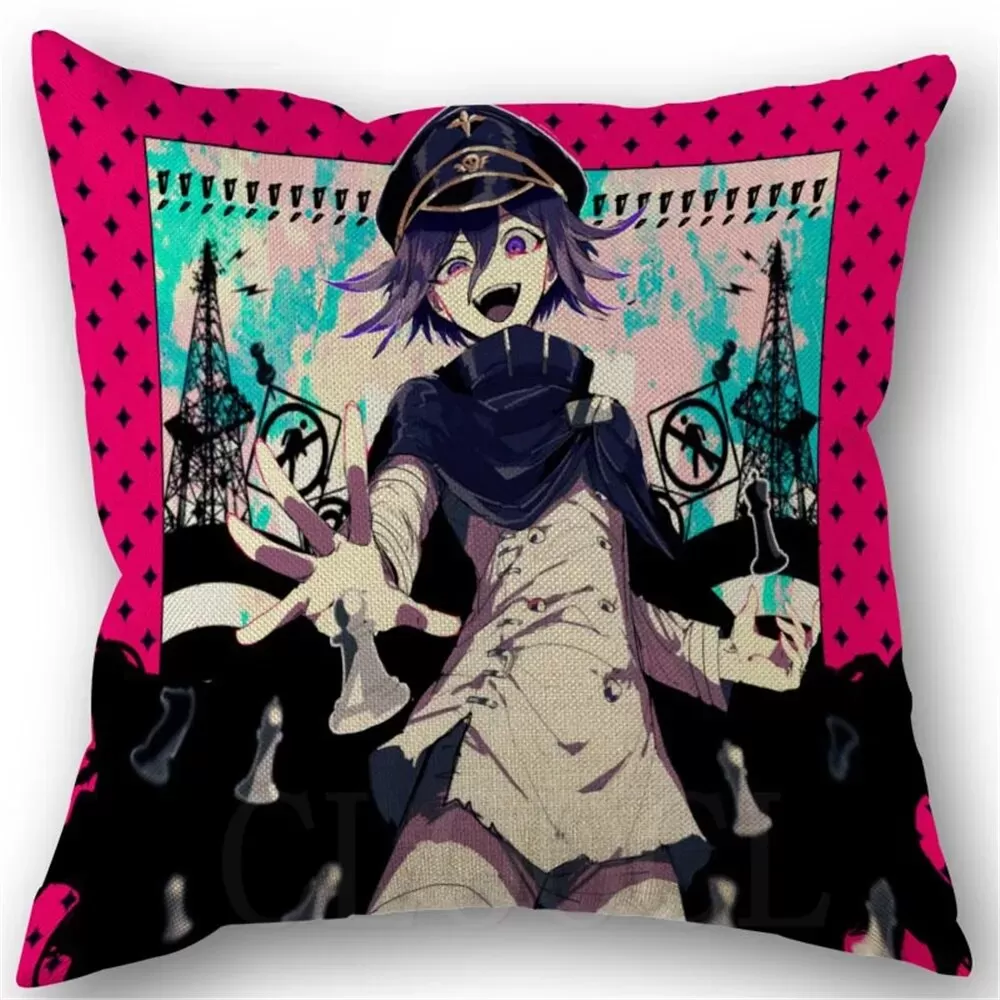 Danganronpa Anime Boy Girls Printed Soft Plush Pillowcase Polyester Cushion Cover Wedding Decorative Pillow Cover