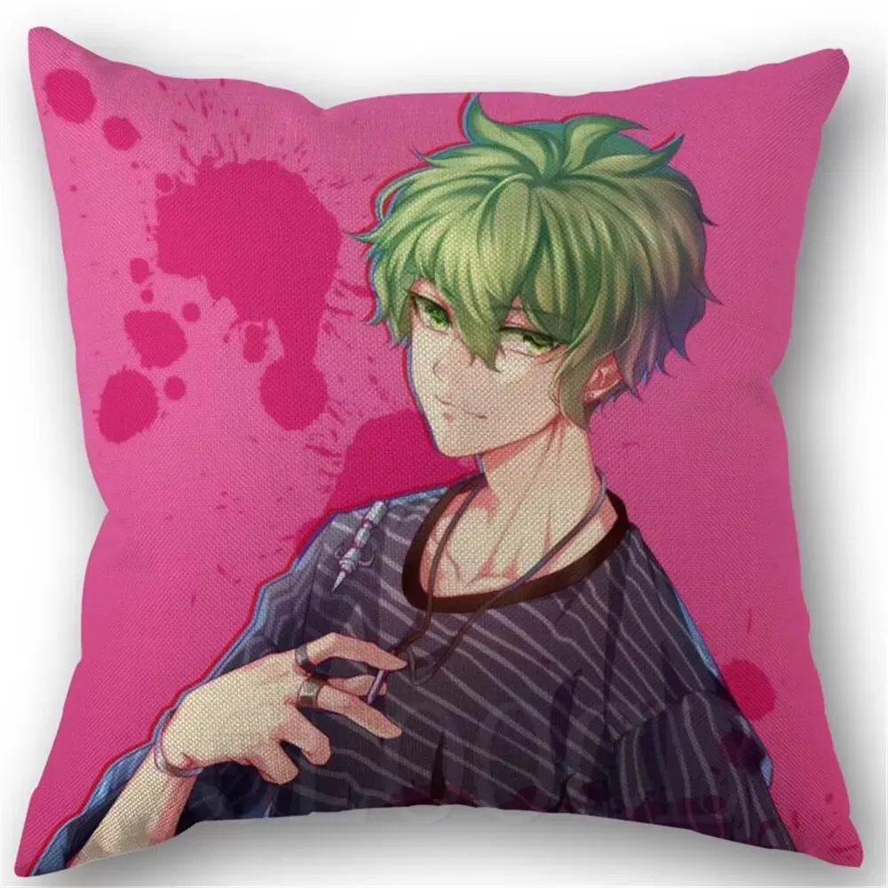 Danganronpa Anime Boy Girls Printed Soft Plush Pillowcase Polyester Cushion Cover Wedding Decorative Pillow Cover