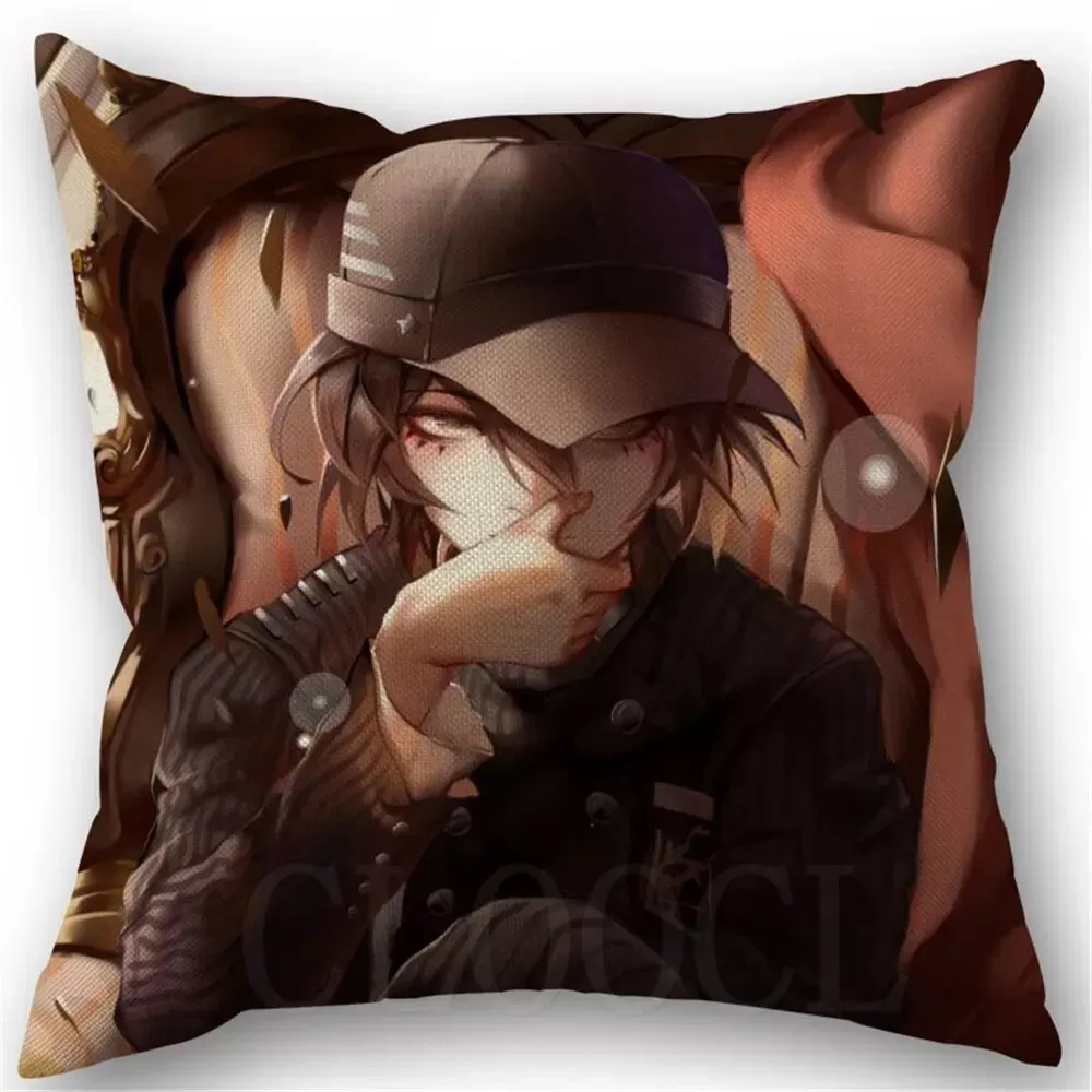 Danganronpa Anime Boy Girls Printed Soft Plush Pillowcase Polyester Cushion Cover Wedding Decorative Pillow Cover