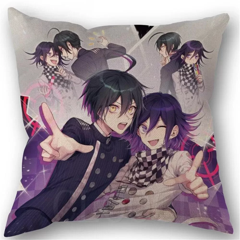 Danganronpa Anime Boy Girls Printed Soft Plush Pillowcase Polyester Cushion Cover Wedding Decorative Pillow Cover