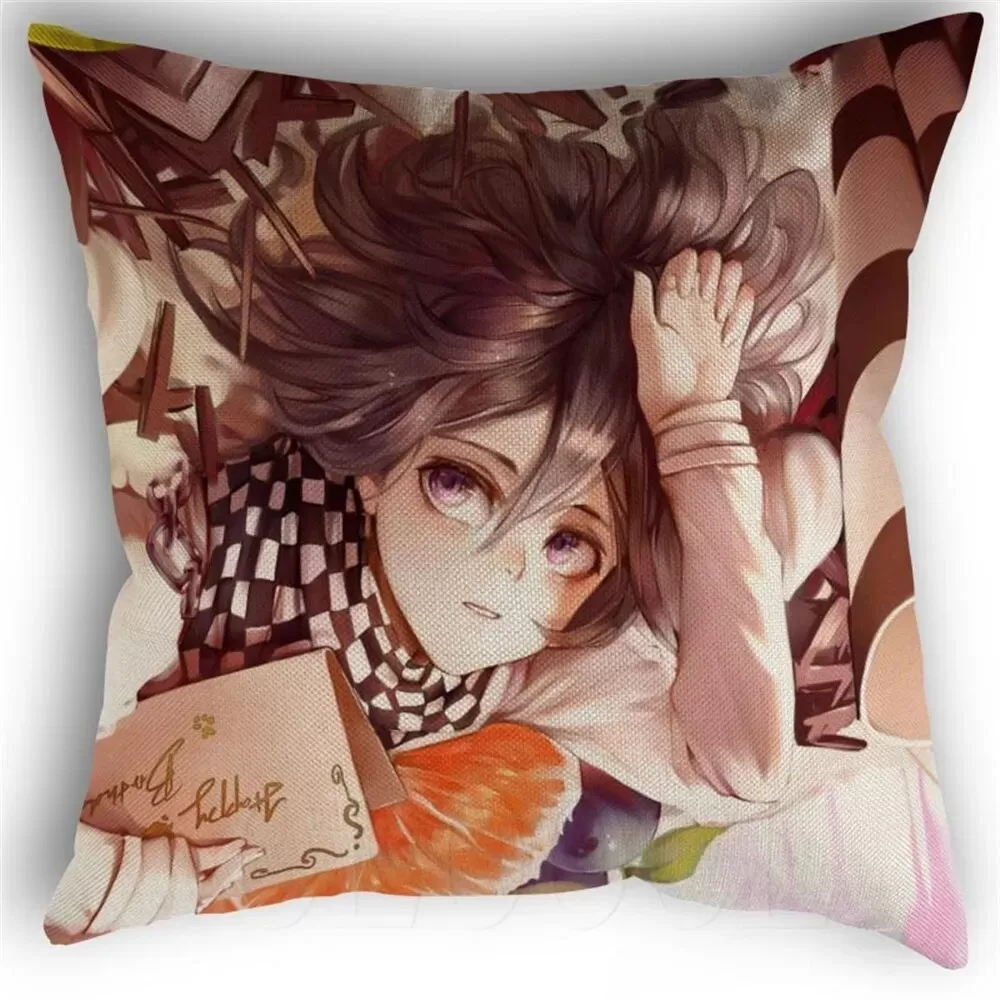 Danganronpa Anime Boy Girls Printed Soft Plush Pillowcase Polyester Cushion Cover Wedding Decorative Pillow Cover