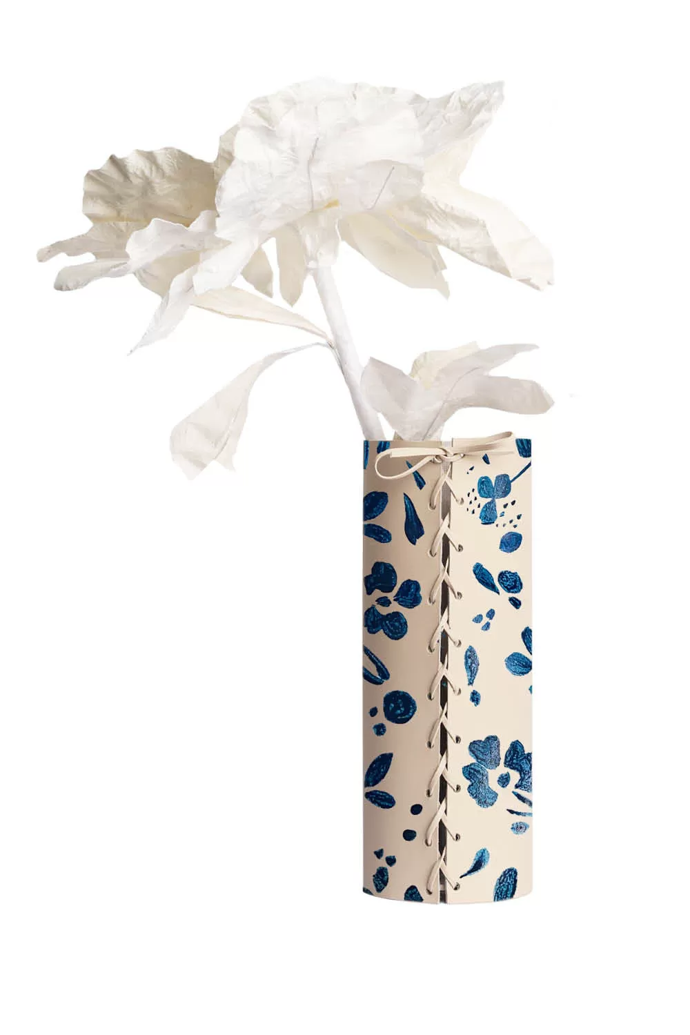 Denim Butterfly Beige Vase