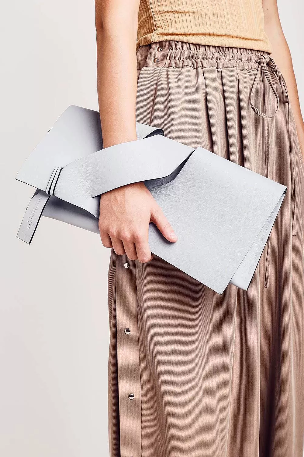 Diagonal Slashed Clutch - Size   Colour Options