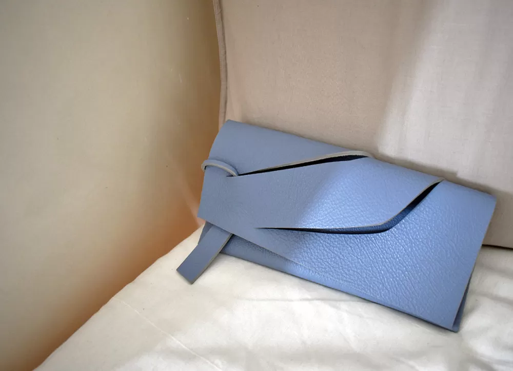 Diagonal Slashed Clutch - Size   Colour Options