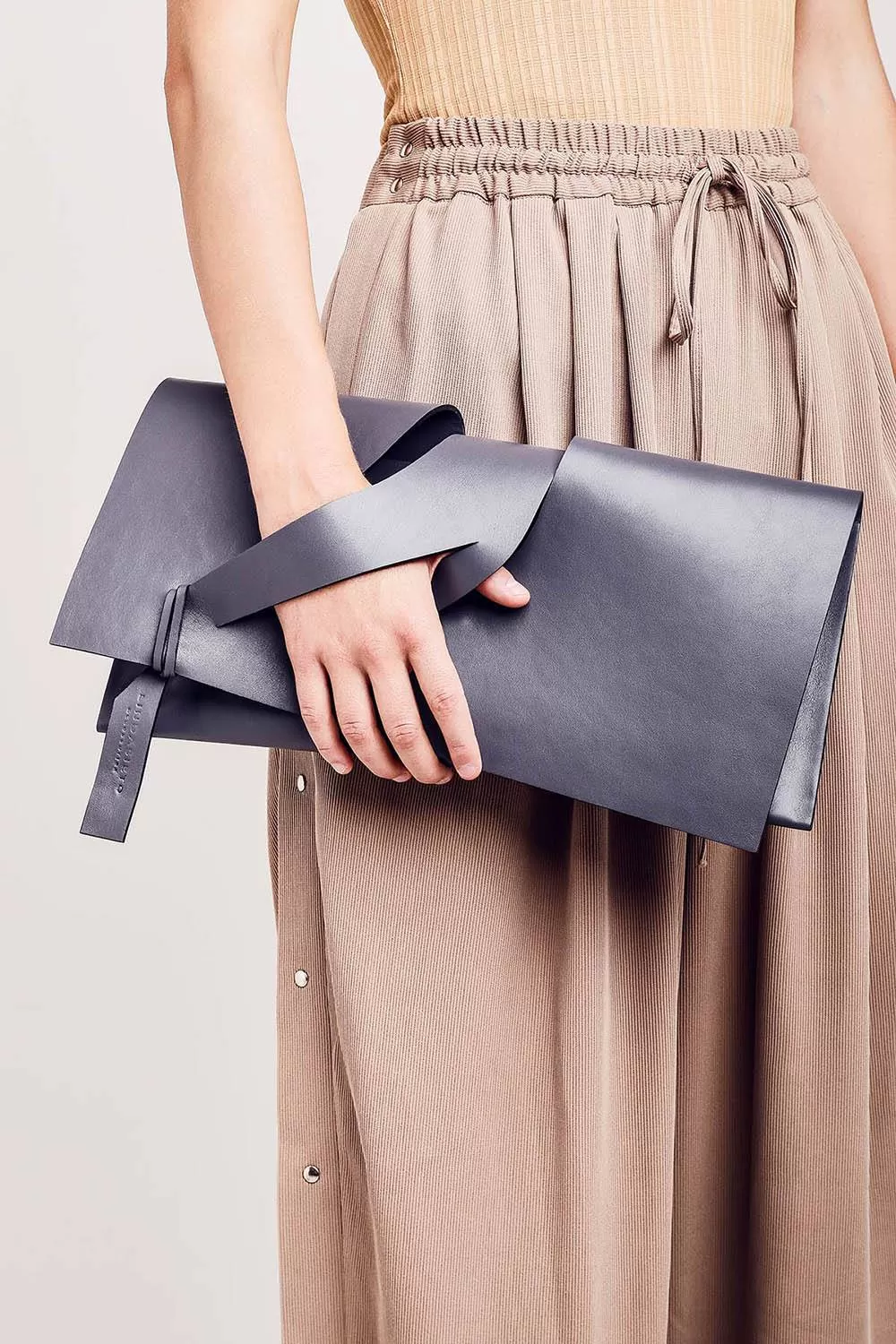 Diagonal Slashed Clutch - Size   Colour Options