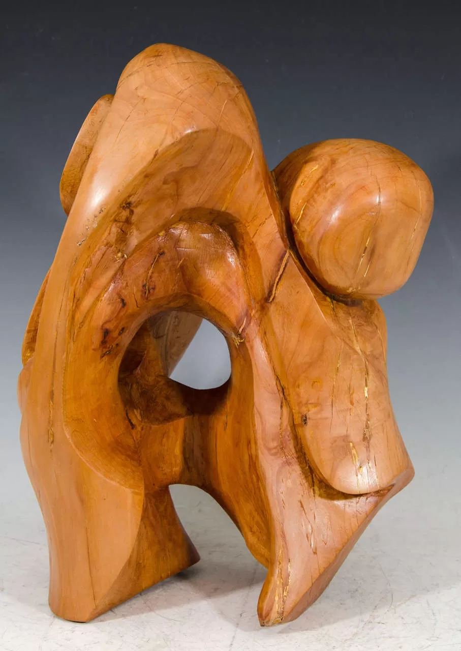 Edmund Spiro Abstract Wooden Sculpture