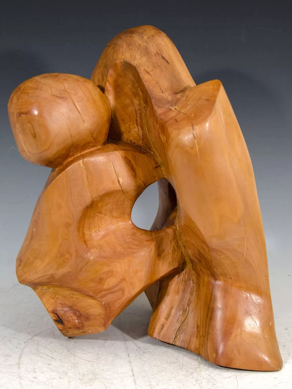 Edmund Spiro Abstract Wooden Sculpture