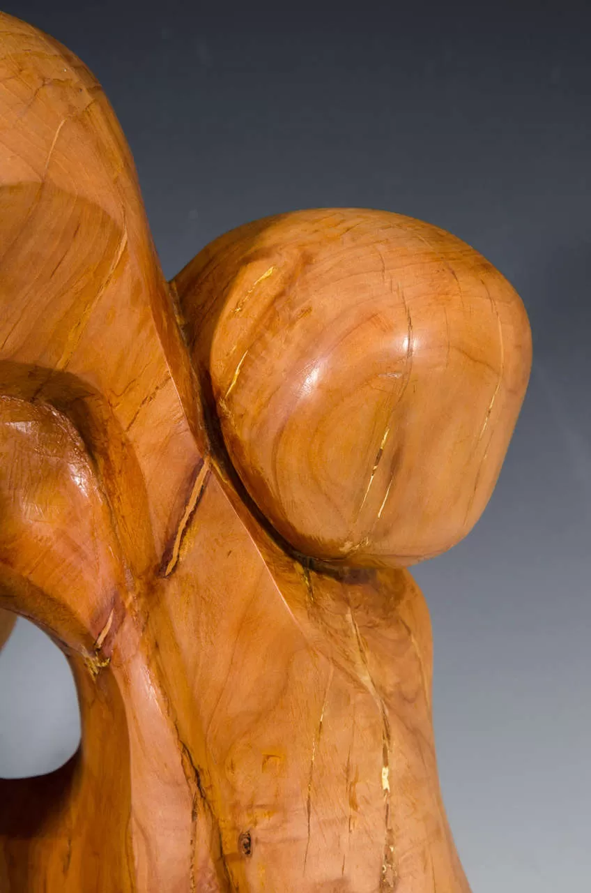 Edmund Spiro Abstract Wooden Sculpture