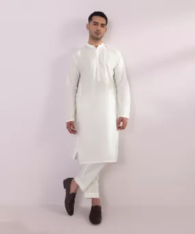 Embroidered Cotton Dobby Kurta