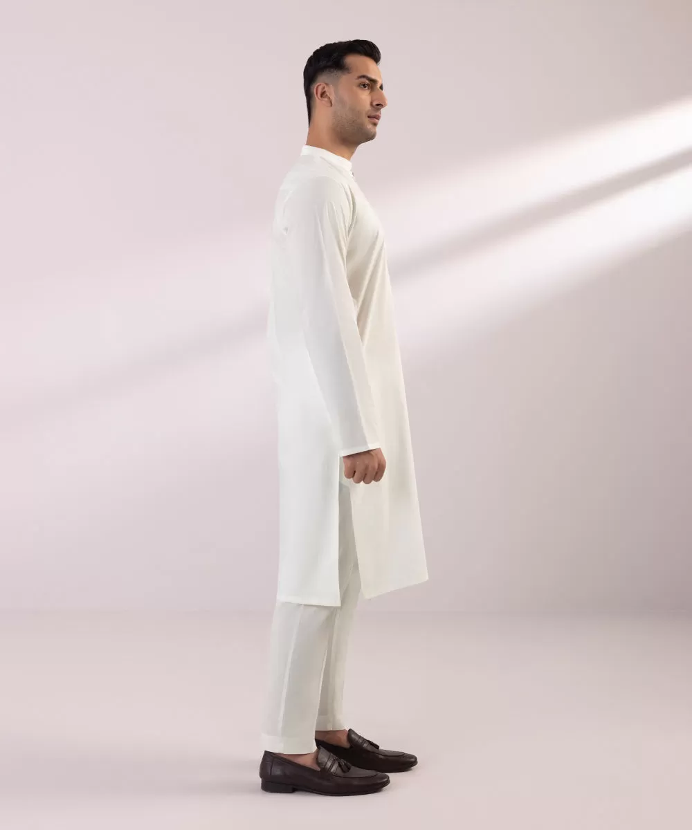 Embroidered Cotton Dobby Kurta