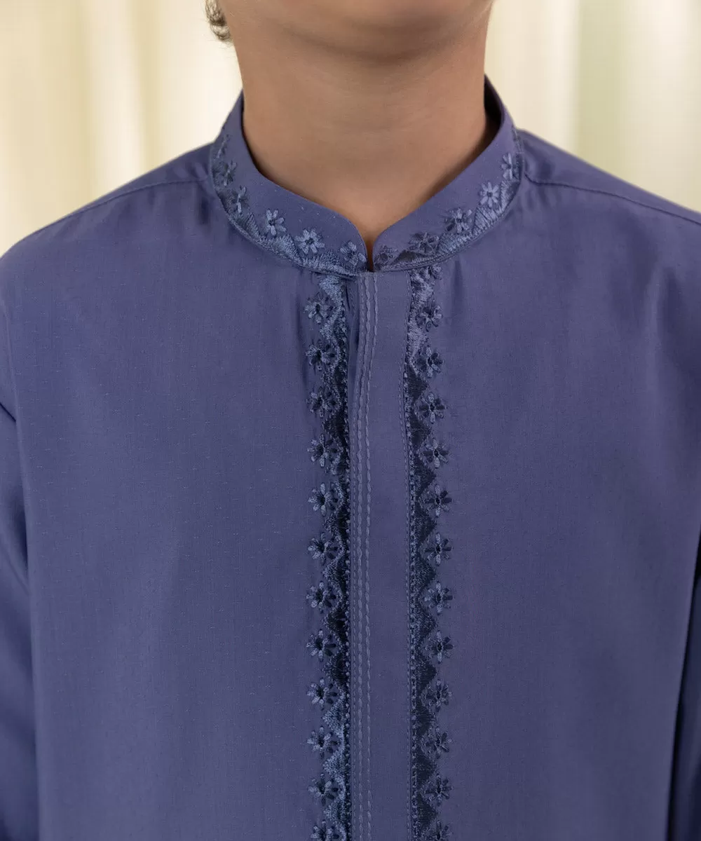 Embroidered Dobby Kurta