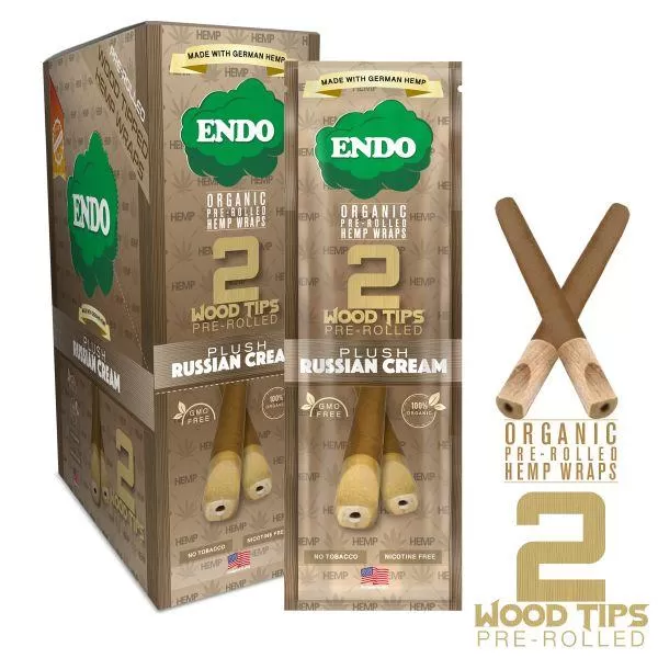 ENDO Organic Hemp Wrap Pre Rolled With Wood Tips