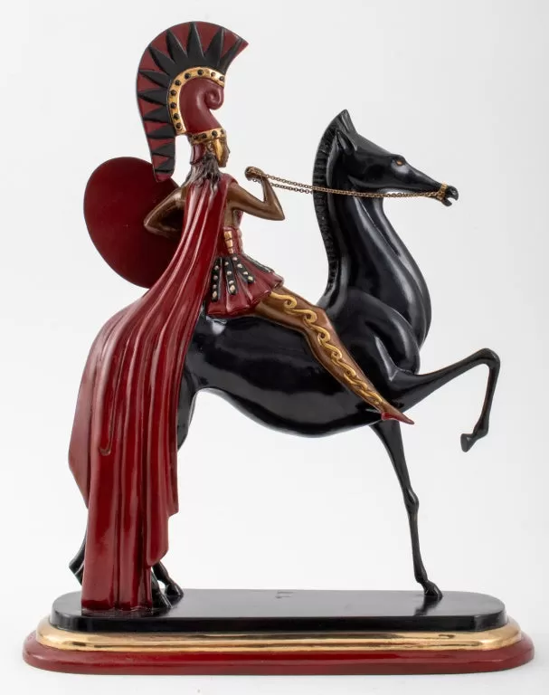 Erte "Amazon" Patinated Bronze Sculpture, 1985