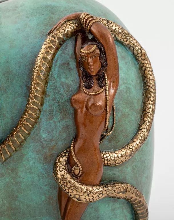 Erte "Eve" Patinated Bronze Bowl, 1989