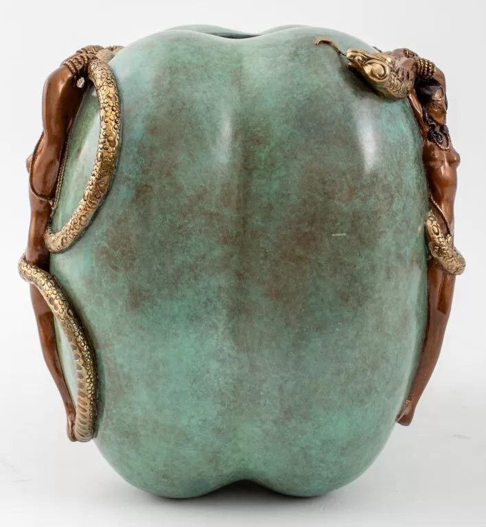 Erte "Eve" Patinated Bronze Bowl, 1989