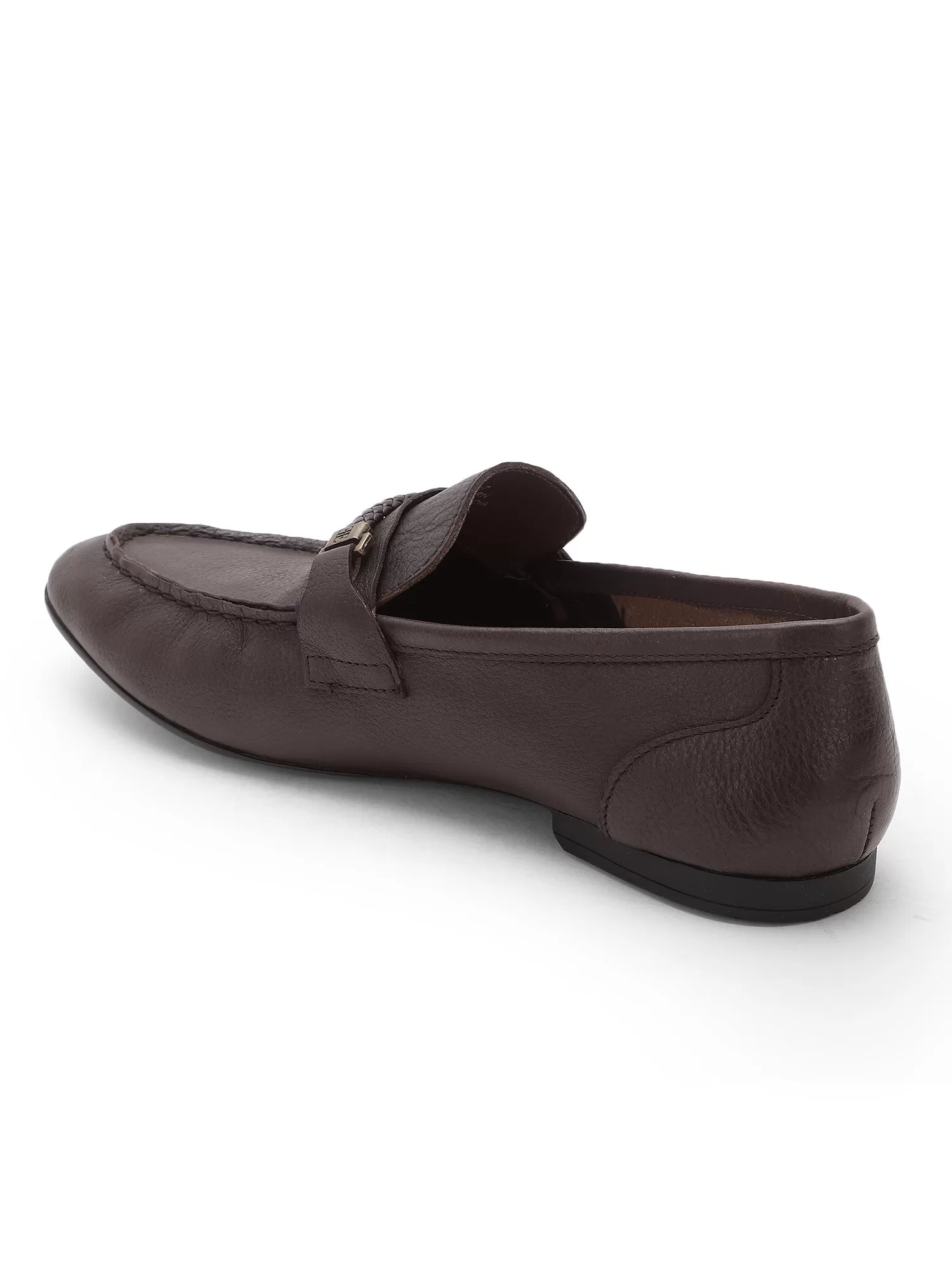 Ezok Shoes Mens Brown Leather Moccasin