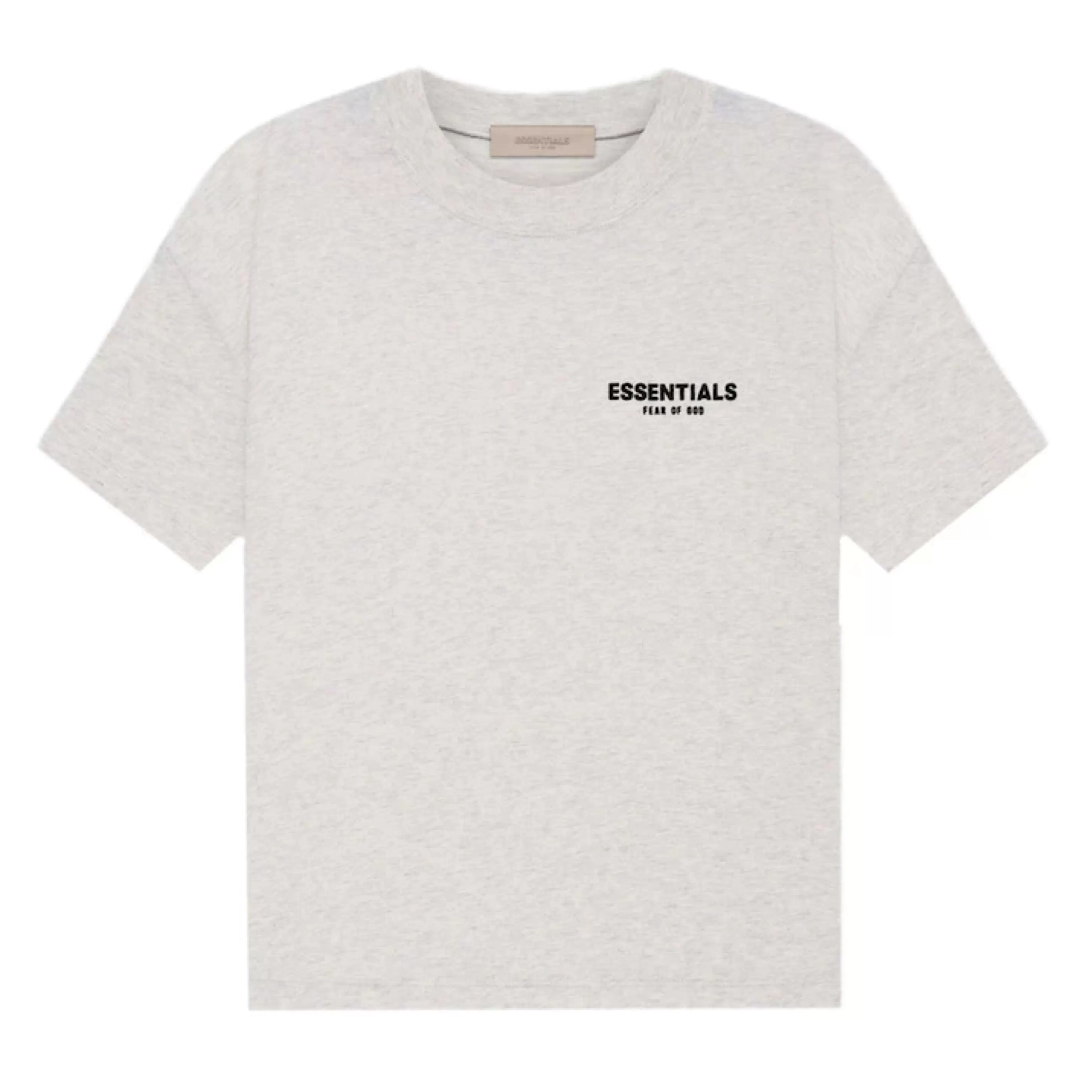 Fear of God Essentials Felt Logo Tee Light Oatmeal