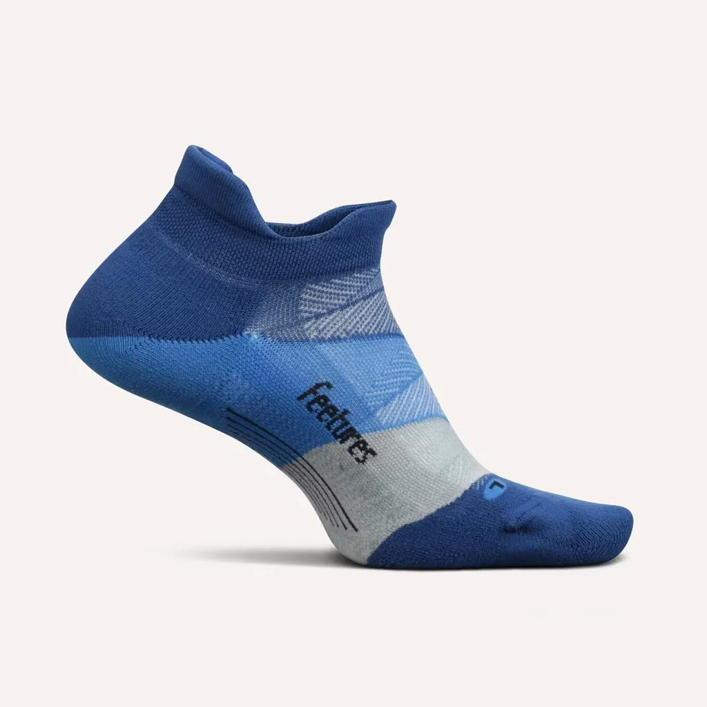 Feetures Elite Light Cushion No Show Tab Socks - Buckle Up Blue