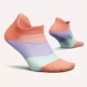 Feetures Elite Light Cushion No Show Tab Socks - Pop Off Peach