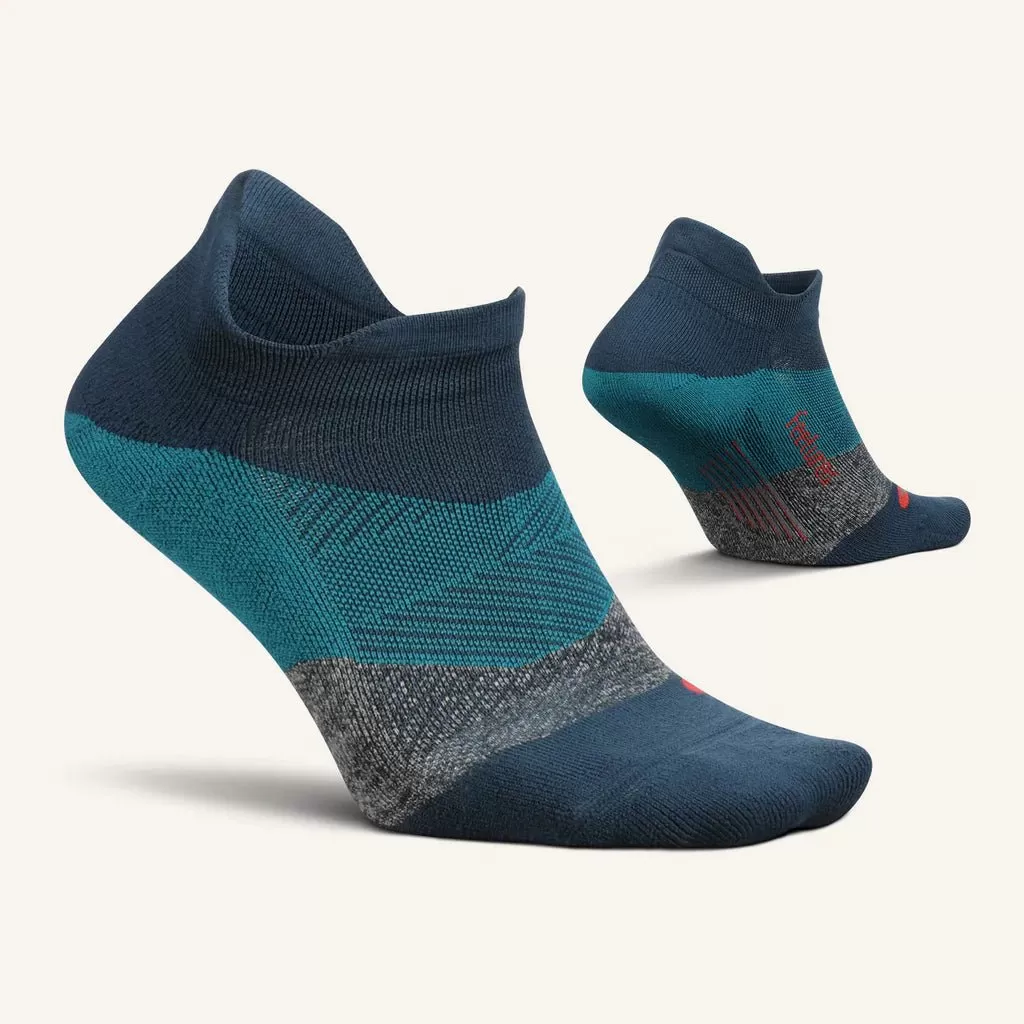 Feetures Elite Light Cushion No Show Tab Socks - Trek Teal