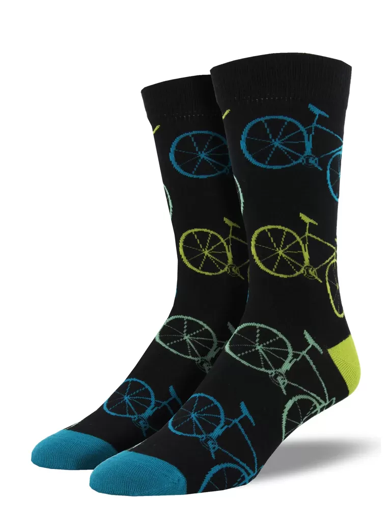 Fixie Bike Men's Bamboo Socks