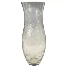 French Smoked Art Glass Vase with Snake Design