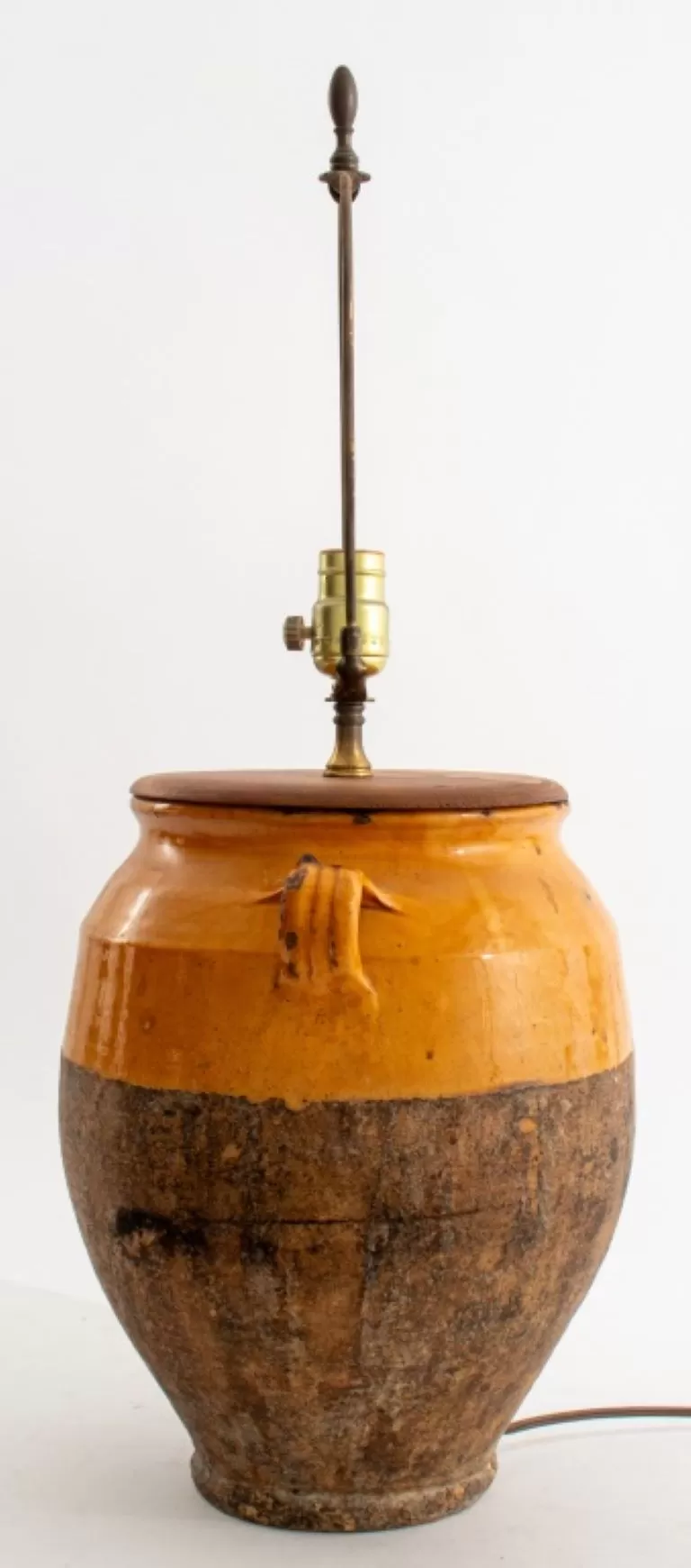 French Terracotta Confit Pot Lamp