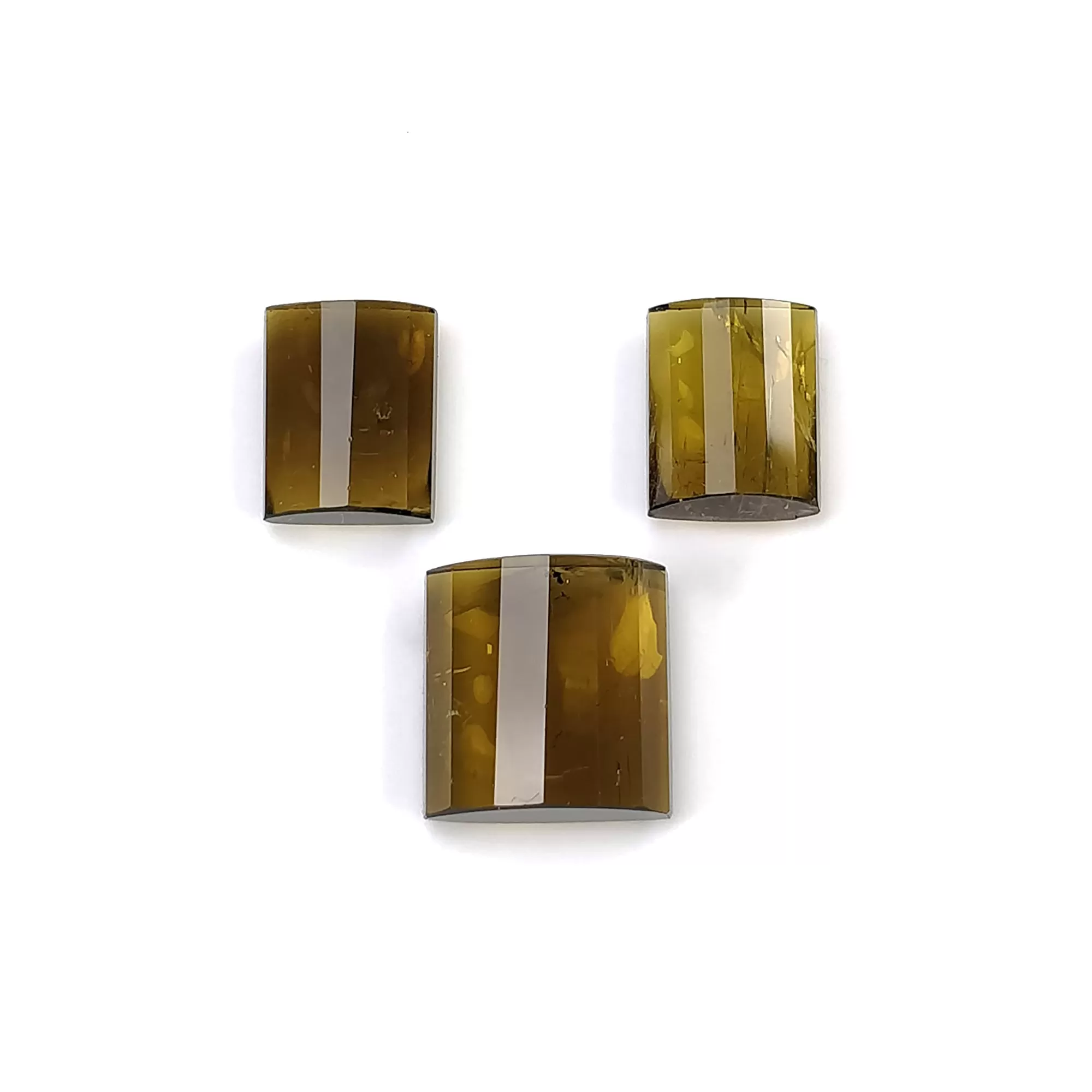 GREEN TOURMALINE Gemstone Fancy Cut : 28.10cts Natural Untreated Unheated Tourmaline Cushion Shape 12*10mm - 14mm 3pcs