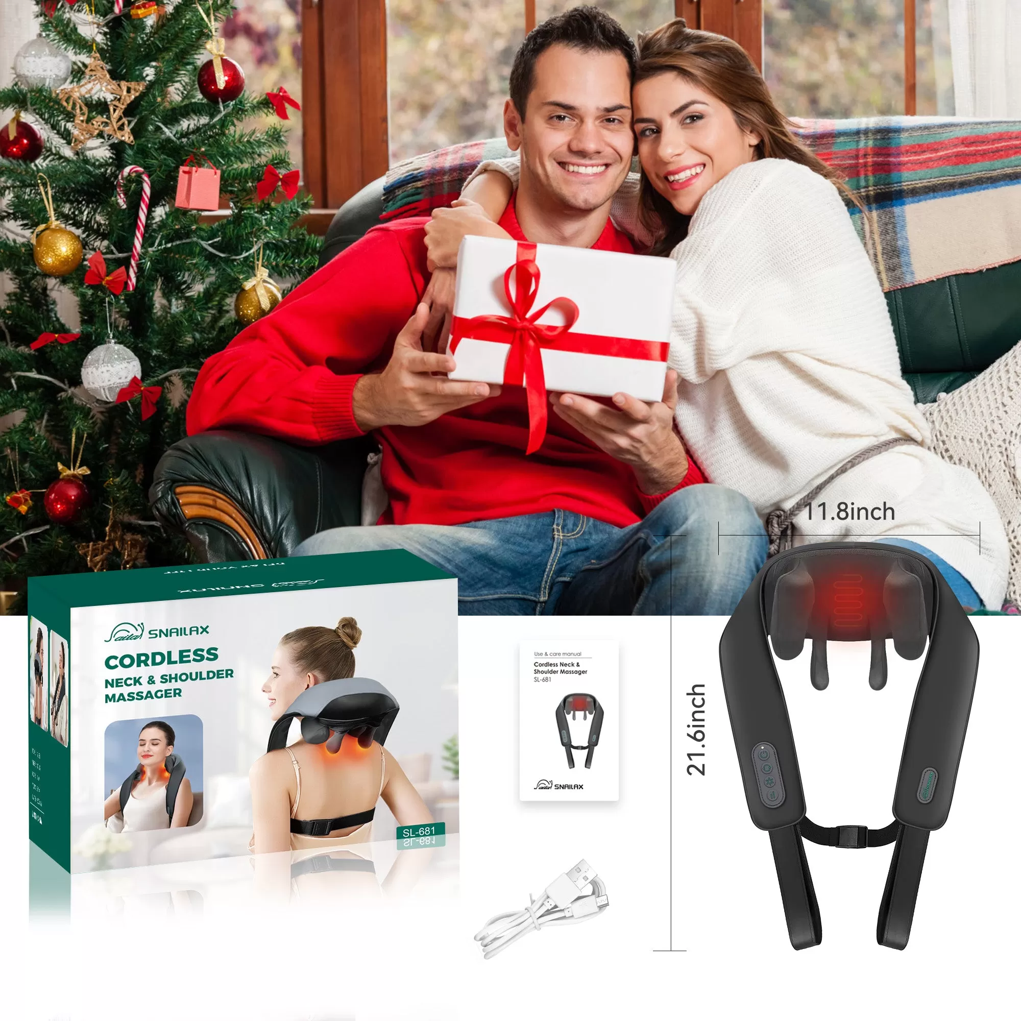 Handheld Wireless Neck & Back Massager- SL-681