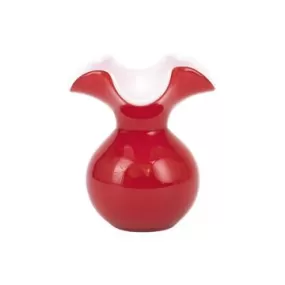 Hibiscus Glass Bud Vase - Red