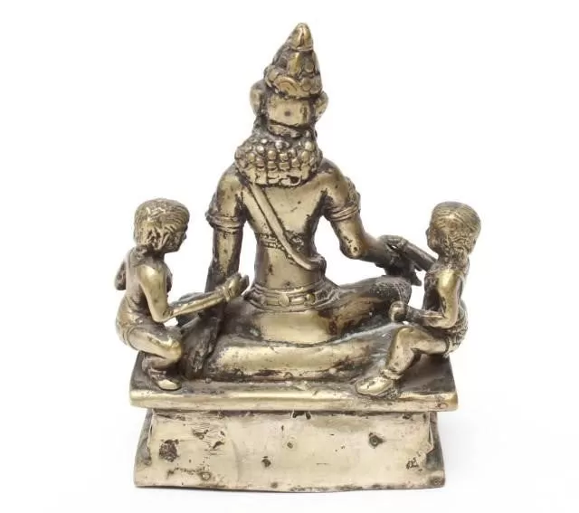 Indian Hindu Silver-Tone Metal Deity Figurine