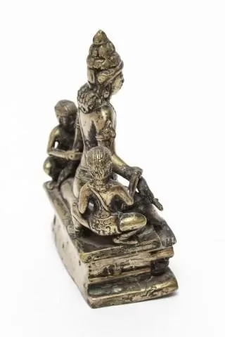 Indian Hindu Silver-Tone Metal Deity Figurine