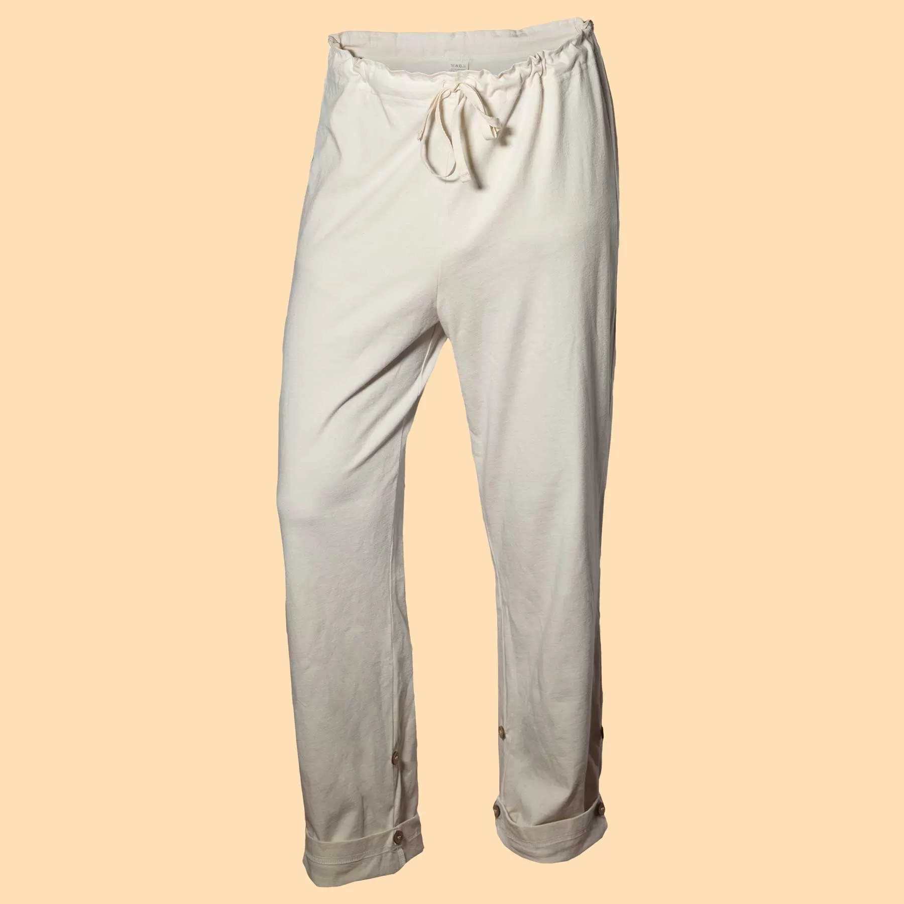 INTERLAKEN Elastic-free 100% Organic Prima Cotton Jammy Lounge Pants (Unisex) (Plastic-Free Coconut Buttons) (100% Biodegradable OC Thread Option)