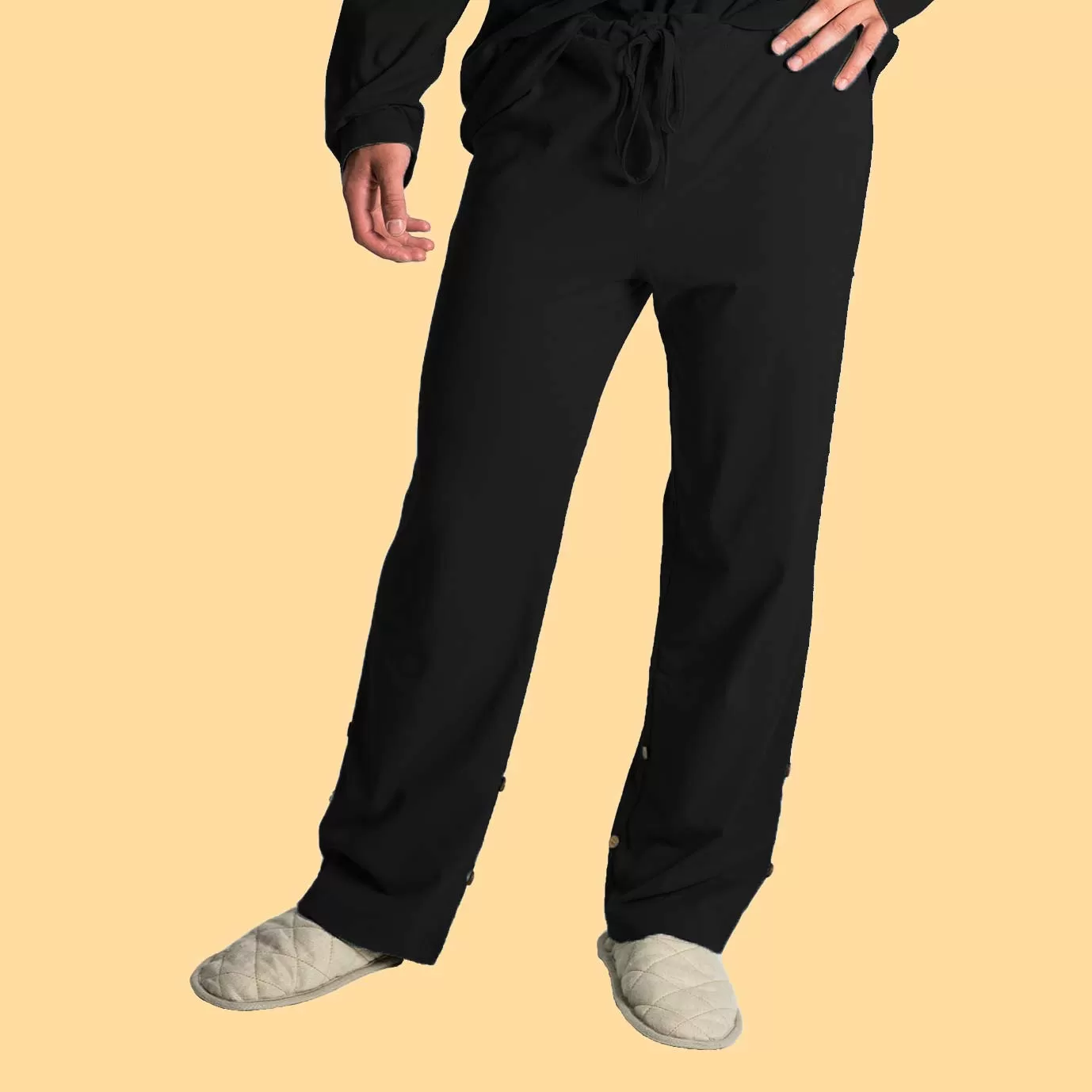 INTERLAKEN Elastic-free 100% Organic Prima Cotton Jammy Lounge Pants (Unisex) (Plastic-Free Coconut Buttons) (100% Biodegradable OC Thread Option)