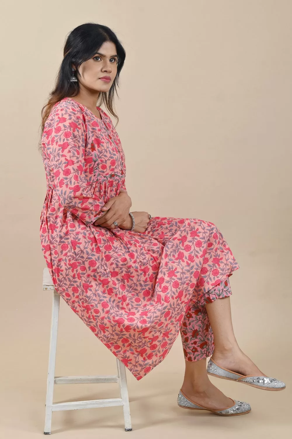 Jaipuri Block print kurta Set