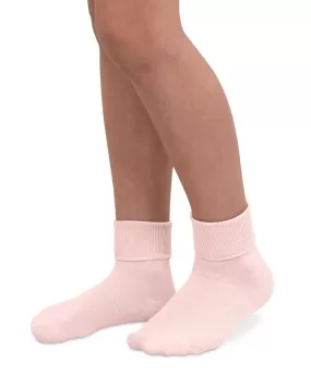 Jefferies Socks - Smooth Toe Turn Cuff- Pink