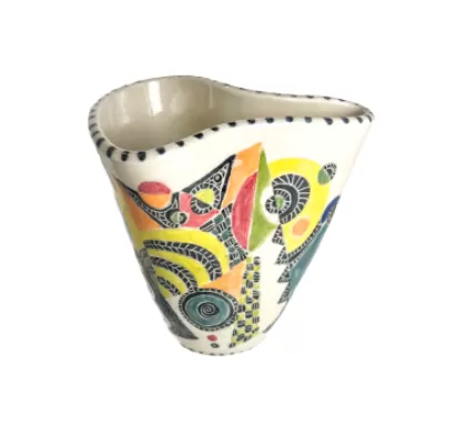 Joanne Jaffe, Ceramic Triangular Vase