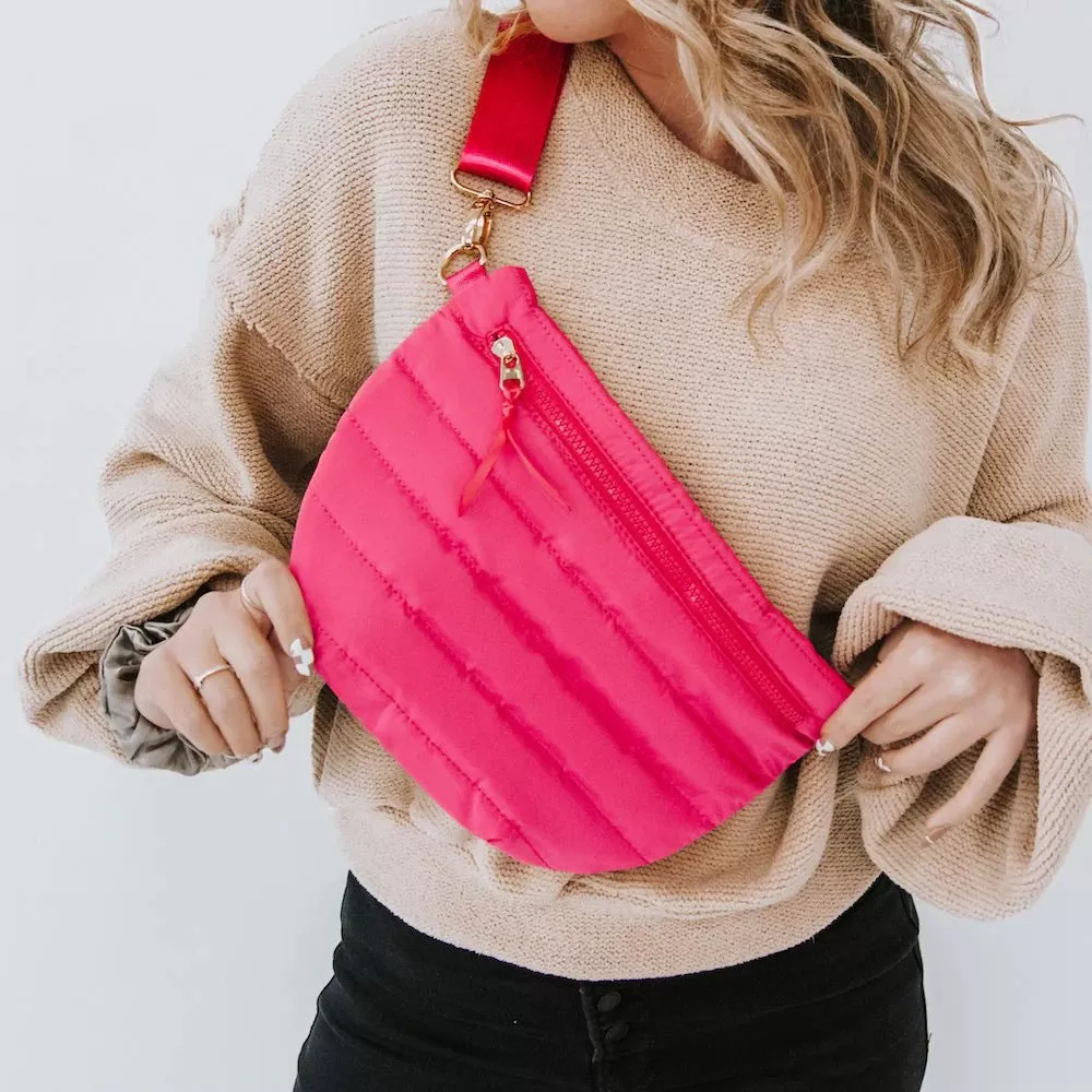 Jolie Puffer Belt Bag - Fuchsia