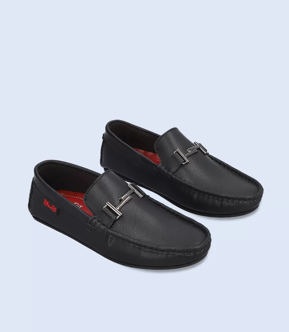 KB0074-BLACK-Boys Casual Slip On