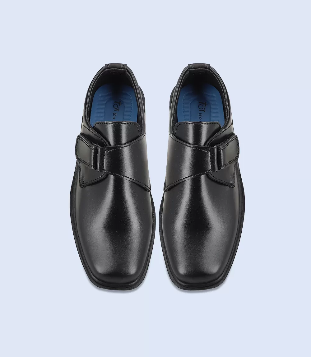 KB0147-BLACK-School Shoes For Boys