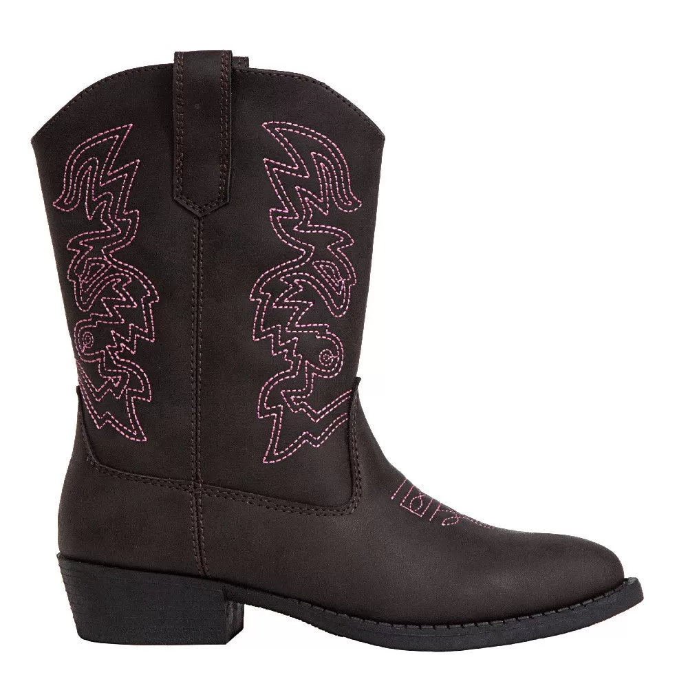 Kids' Ranch in Dark Brown/Pink