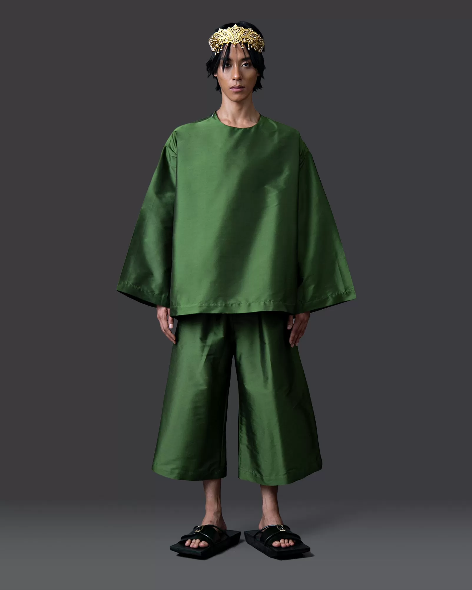 Kurta Melayu Oversaiz (Army)