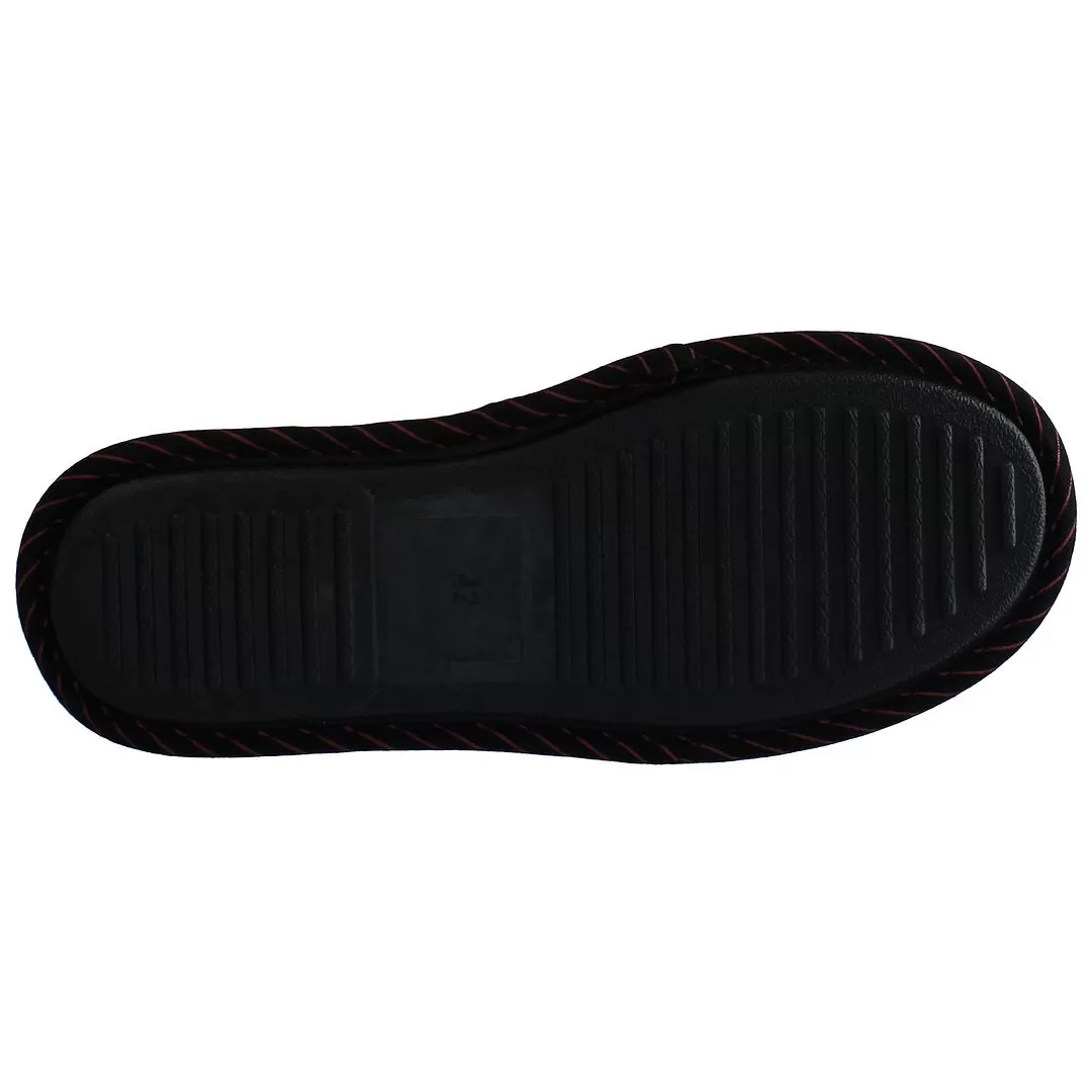 Lambretta Lion Mens Black Slippers