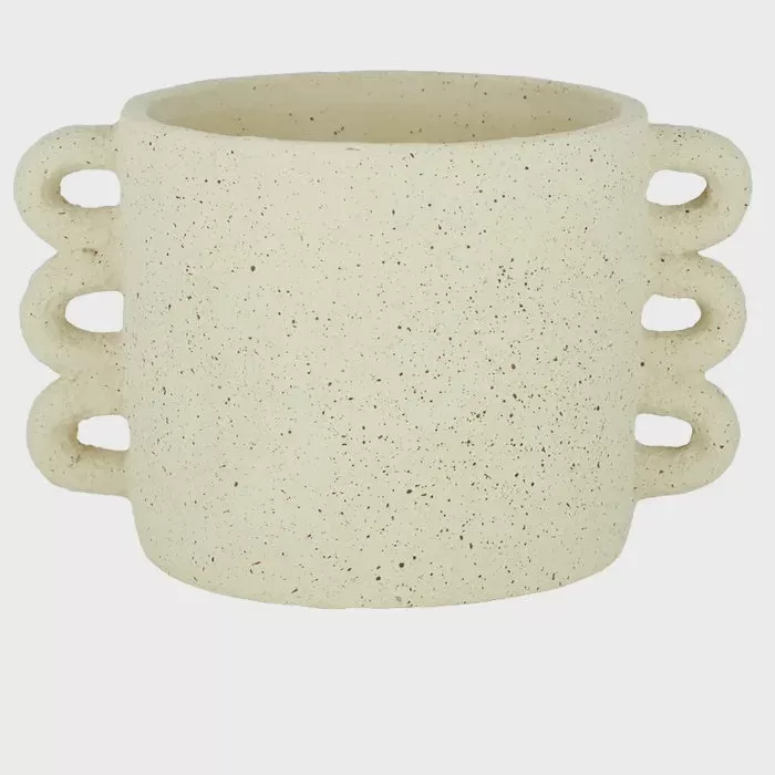 Landon Cement Planter Ivory