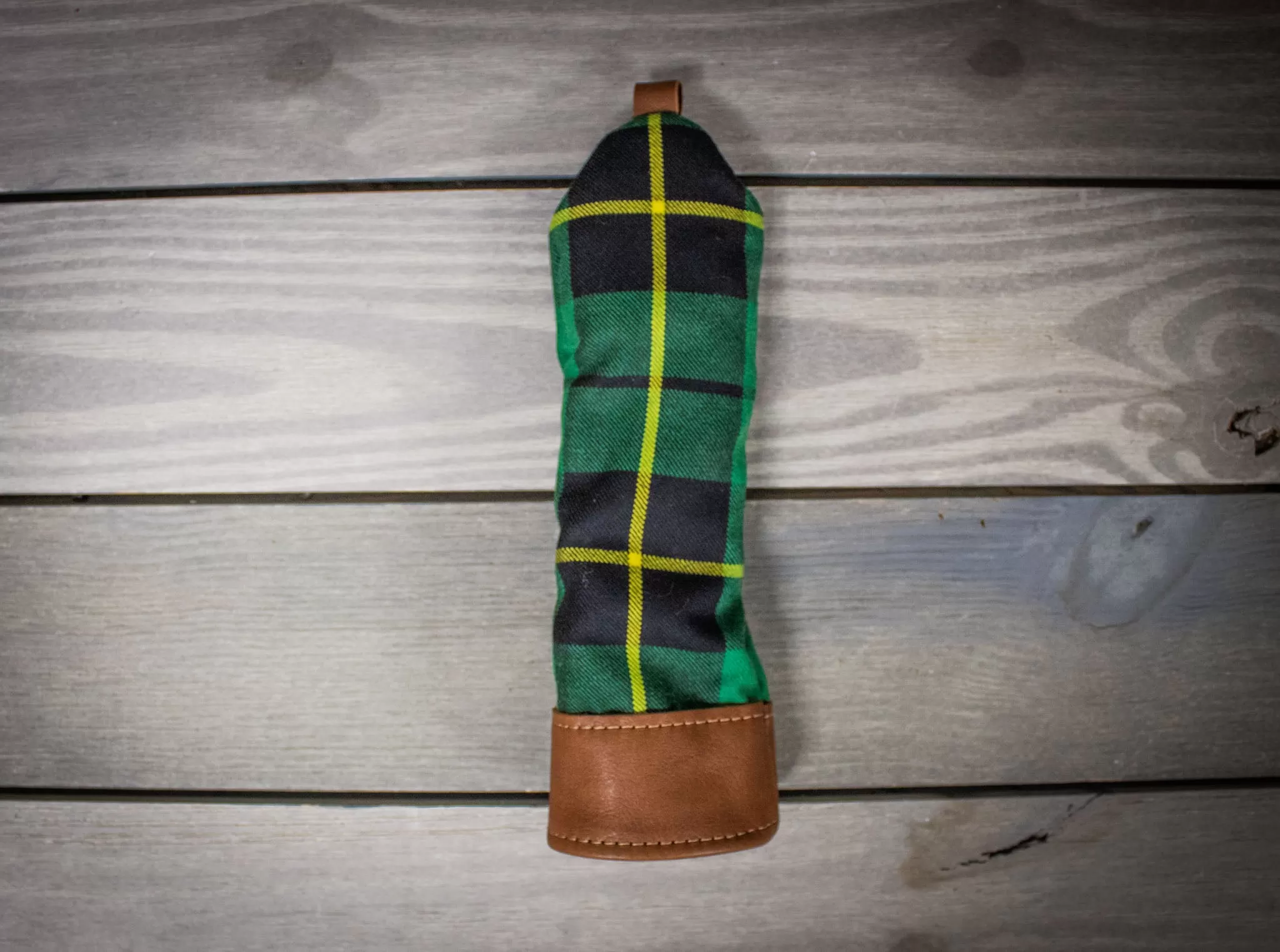 Leather & Wool Tartan Head Cover