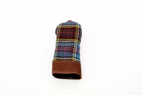 Leather and Wool Tartan Head Cover