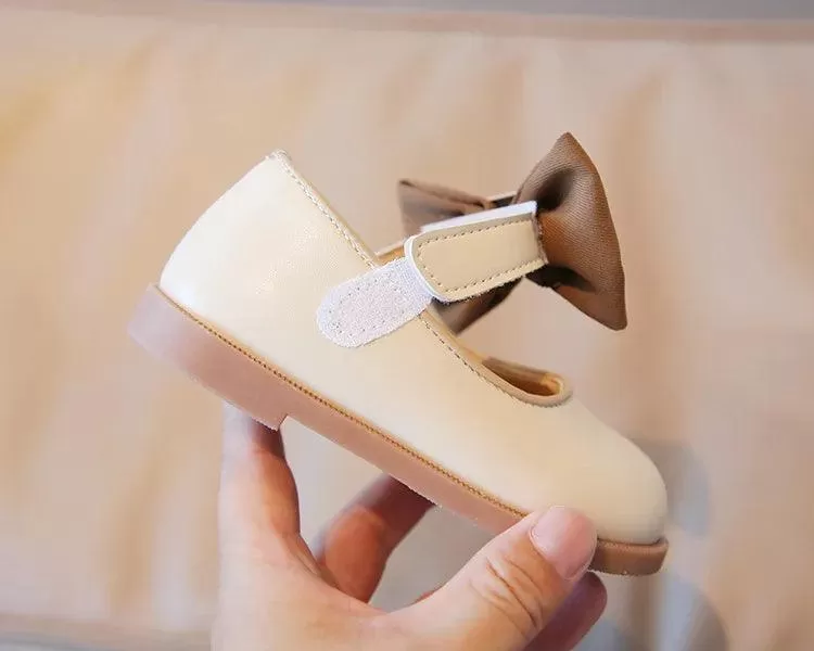 Leather Casual Shoes for Children Girls - Triangular Patch - G06042